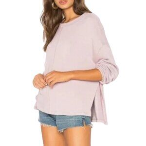 NWT Free People "Be Good" Terry Pullover in Lavender Sz. S